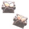 11x14mm Antiqued Copper Floral Design SQUARE Pillow Beads