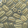 5x7mm Antiqued (Patina) Solid Brass Corrugated OVAL / RICE Beads