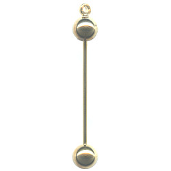 49mm Gold Plated Interchangeable Bead Bar BAIL