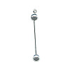 38mm Silver Plated Interchangeable Bead Bar BAIL