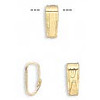 3x6mm Gold Plated Brass Fold-Over Pendant BAILS