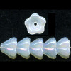 8mm Translucent Opal A/B Pressed Glass Trumpet / Bell FLOWER Beads