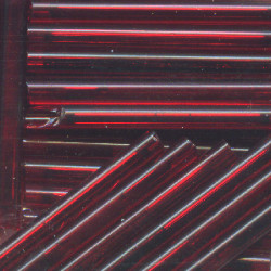 CZECH #25 1"  (2x25mm) BUGLE BEADS: Transparent Dark Garnet Red Silver-Lined