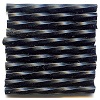 Vintage CZECH #25  1"  (2x25mm) *Twisted* BUGLE BEADS: Opaque Black