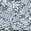 CZECH PRECIOSA® #3 (2x7mm) BUGLE BEADS - Metallic Silver Matte