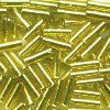 MILL HILL® #G72011 (Japanese) 1.9x6mm BUGLE BEADS: Transparent Victorian Gold Silver-Lined