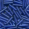MILL HILL® #G90020 (Japanese) 1.9x9mm BUGLE BEADS: Transparent Royal Blue Silver-Lined