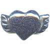 35x50mm Blue Goldstone WINGED HEART Pendant/Focal Bead