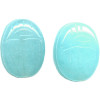 13x18mm Blue Quartz (Dyed) SCARAB, BEETLE Beads