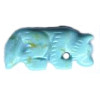 12x22mm Block Kingman Turquoise (Simulated) COYOTE/WOLF Animal Fetish Bead