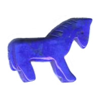 24x26mm Lapis Dyed Howlite HORSE Animal Fetish Bead
