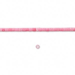 22" Strand, 2.5x3mm Block Pink Shell (Simulated) HESHI Beads