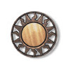 7/8" Antiqued Coppertone Metal & Faux Stone (Loop-Back) Round Celestial Sun BUTTON CLOSURES