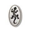 1" Antiqued Silvertone Metal (Loop-Back) Oval Gecko CONCHO BUTTON CLOSURES