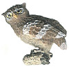 1" *Retired* Handpainted Resin (Loop-Back) Owl BUTTON