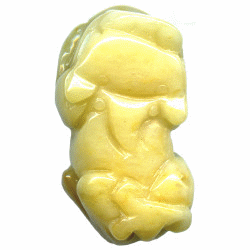 19x33 Butter Jade (Grossular Garnet) PIXIU Pendant/Focal Bead