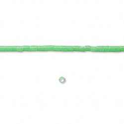 22" Strand, 2.5x3mm Block Green Variscite (Simulated) HESHI Beads