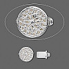 9mm Silver Plated Fancy Round BOX CLASP