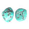 15mm Natural Blue Mexican Turquoise STONE, NUGGET Bead