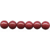 6mm Opaque Dark Red Pressed Glass Smooth ROUND Beads
