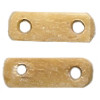 6x18mm Antiqued (Tea Stained) Bone 2-Hole SPACER BAR Components - Drilled Front to Back, Narrow Side