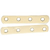 6x32mm Natural Bone 4-Hole SPACER BAR Components - Drilled Front to Back, Narrow Side