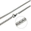 22" Finished Stainless Steel 2.5mm CABLE CHAIN Necklace with Lobster Claw Clasp