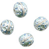 10mm Light Blue & Silver Cloisonne ROUND Beads