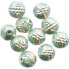 6mm Light Blue & Silver Cloisonne ROUND Beads