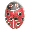 15x22mm Gold & Red Cloisonne LADY BUG Beads