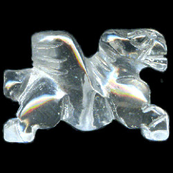 20mm Crystal Rock Quartz 3-D PEGASUS Bead