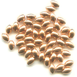 3x5mm Copper Smooth OVAL / RICE Beads