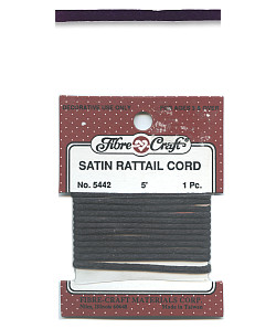5 ft. Black 3mm SATIN RATTAIL CORD