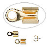 4x5x10mm Gold Plated Brass Bend Style CORD CRIMP / TIP