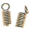 5x8mm Gold Plated Brass Coiled CORD TIPS with Loop