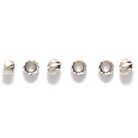 1.5x2mm Nickel Plated Brass Corrugated CRIMP BEADS