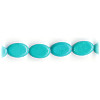 9x14mm Blue Chalk Turquoise FLAT OVAL Beads