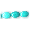 12x17mm Blue Chalk Turquoise FLAT OVAL Beads