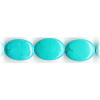 13x18mm Blue Chalk Turquoise FLAT OVAL Beads