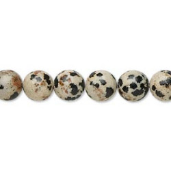 8mm Dalmatian Jasper ROUND Beads