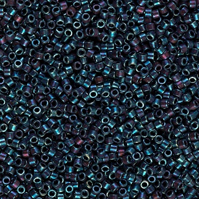 DB0025: 11/o MIYUKI DELICA™ - Metallic Dark Blue Iridescent (AB)