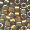 DB0506: 11/o MIYUKI DELICAS - Metallic Copper, 24kt Gold Plated