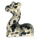 16x21mm 3-D Dalmatian Jasper GIRAFFE Animal Fetish Bead