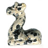 16x21mm 3-D Dalmatian Jasper GIRAFFE Animal Fetish Bead