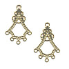 25x38mm Gold Plated 6-Loop CHANDELIER EARRING Components