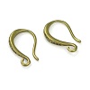 10x22mm Plated Brass EAR HOOKS with Front Loop - Bronze