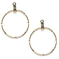 30mm Gold-Plated Dreamcatcher Style Notched EARRING HOOP Components
