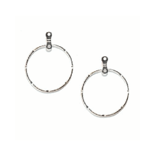 30mm Nickel-Plated Dreamcatcher Style Notched EARRING HOOP Components