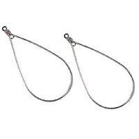 28x35mm Silver-Plated EARRING LOOP Components with Top & Center Hole