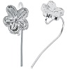 Silver Plated HIBISCUS FLOWER "Slide -A-Charm" French EAR WIRES